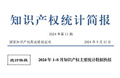 2024年1-8月專利、商標(biāo)、地理標(biāo)志等知識(shí)產(chǎn)權(quán)主要統(tǒng)計(jì)數(shù)據(jù) | 附數(shù)據(jù)詳情