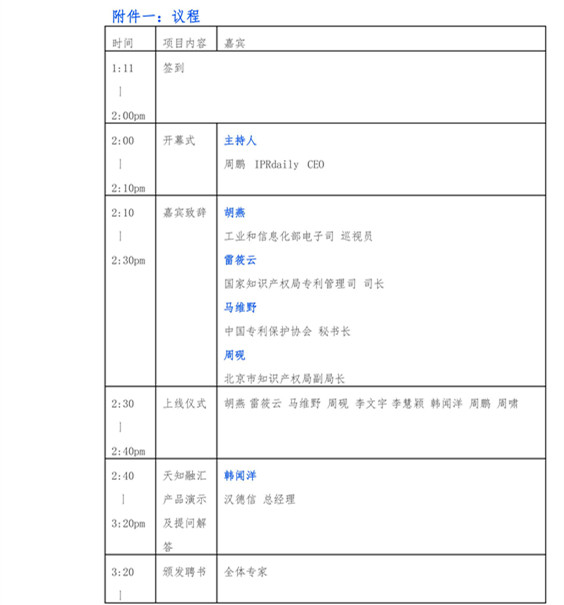 首款知識產(chǎn)權(quán)專家服務(wù)網(wǎng)絡(luò)平臺“天知融匯”上線倒計時（附嘉賓名單）