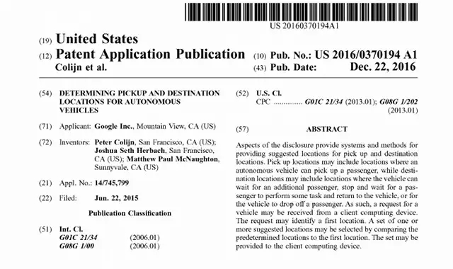 Google 這項(xiàng)自動(dòng)駕駛的新專(zhuān)利，可能會(huì)讓 Uber 瑟瑟發(fā)抖