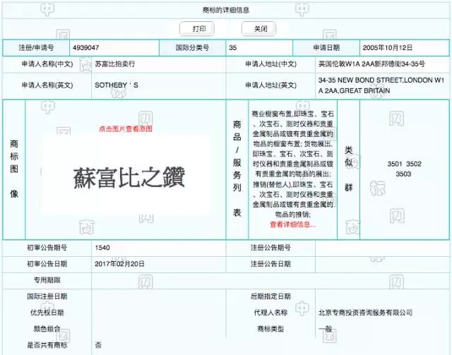 從“蘇富比之鉆”第35類商標注冊成功，學(xué)習(xí)商超為什么要注冊第35類