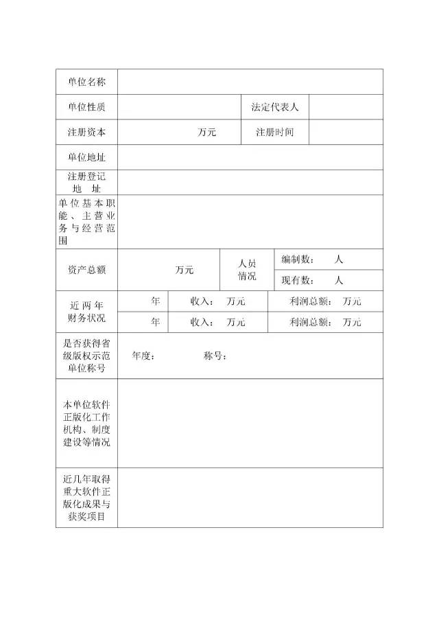 國家版權(quán)局：統(tǒng)一啟用全國版權(quán)示范城市、示范單位等申報表通知（附申請表）