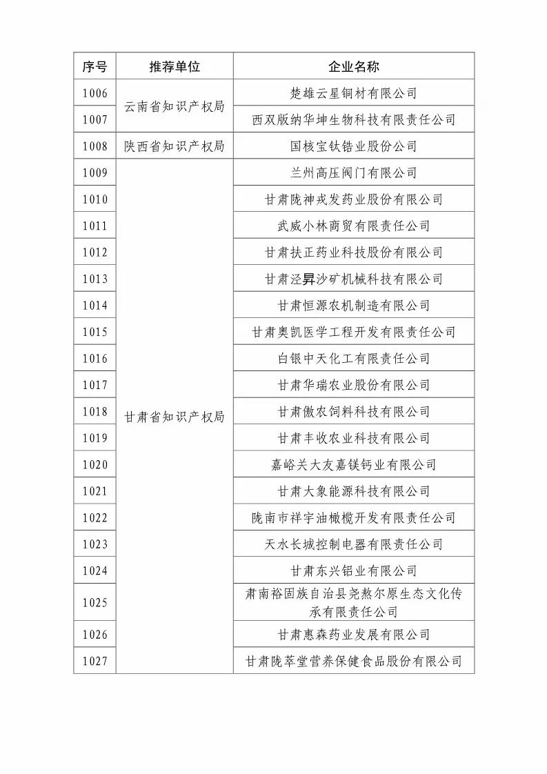 國(guó)知局：2018國(guó)家知識(shí)產(chǎn)權(quán)優(yōu)勢(shì)示范企業(yè)評(píng)審和復(fù)核結(jié)果公示（附234家名單）