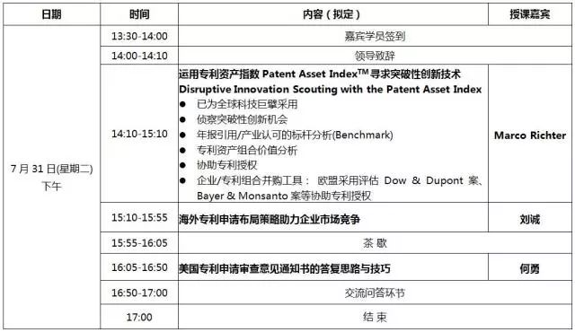 7月31日相約「深圳企業(yè)海外專利實(shí)務(wù)研討會(huì)」