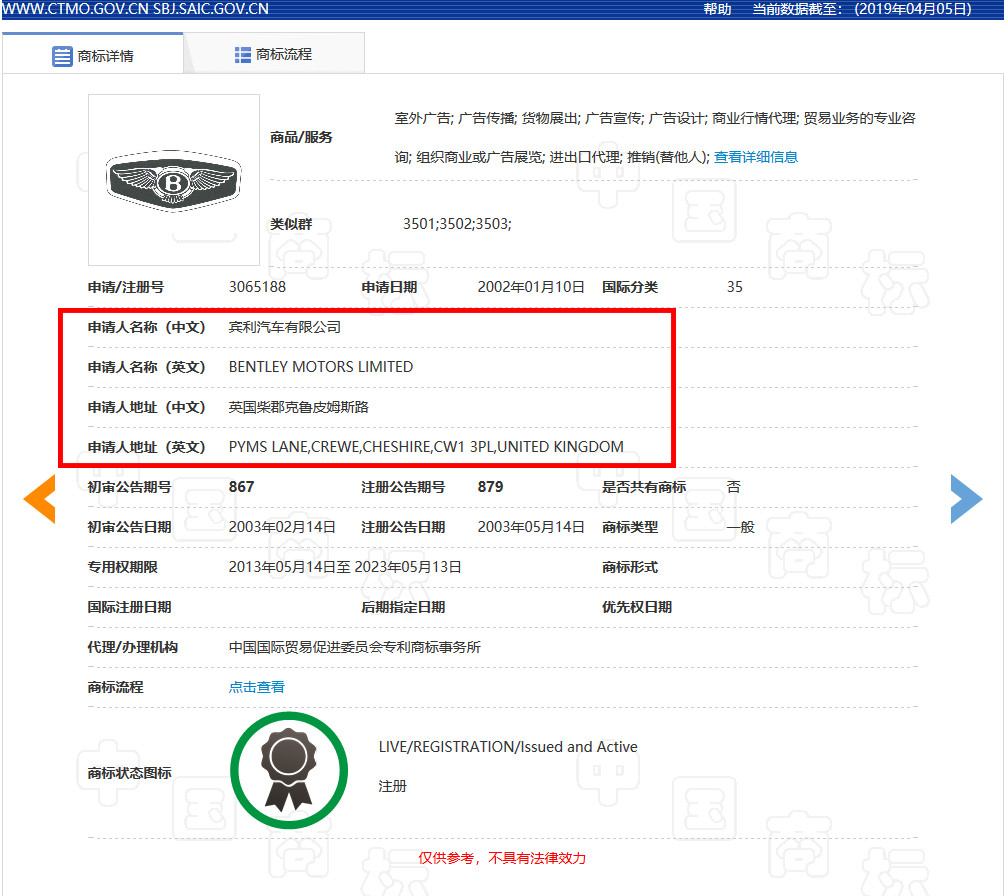 賓利汽車申請300余件賓利商標(biāo)，被認(rèn)定為非正常申請！什么情況？