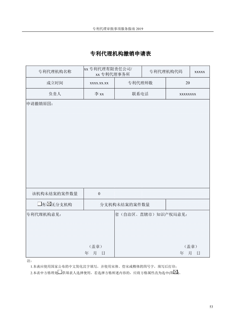 2019最新專利代理審批事項服務(wù)指南公布?。?.31起實施）