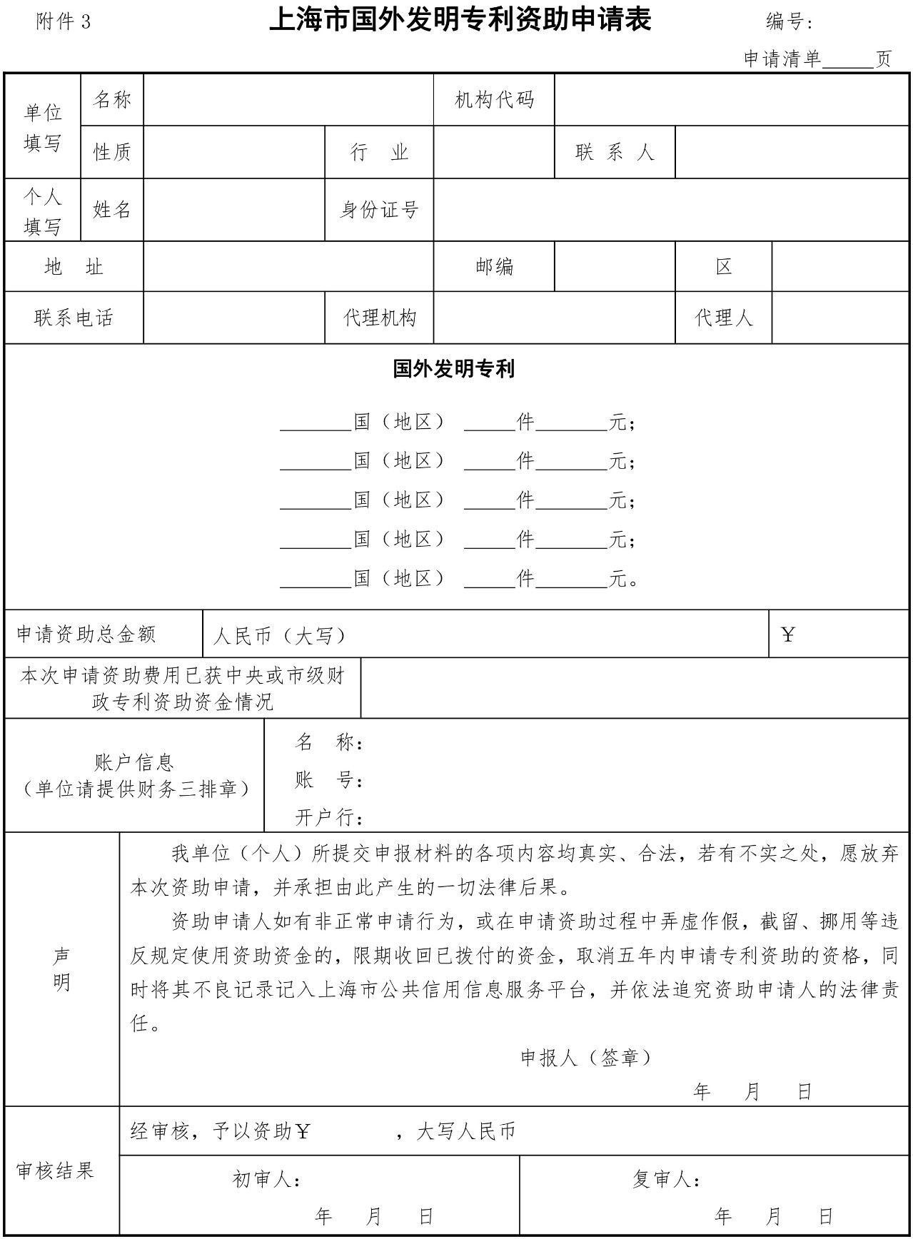 2019.7.1日起施行新《上海市專利一般資助申請指南》（全文）