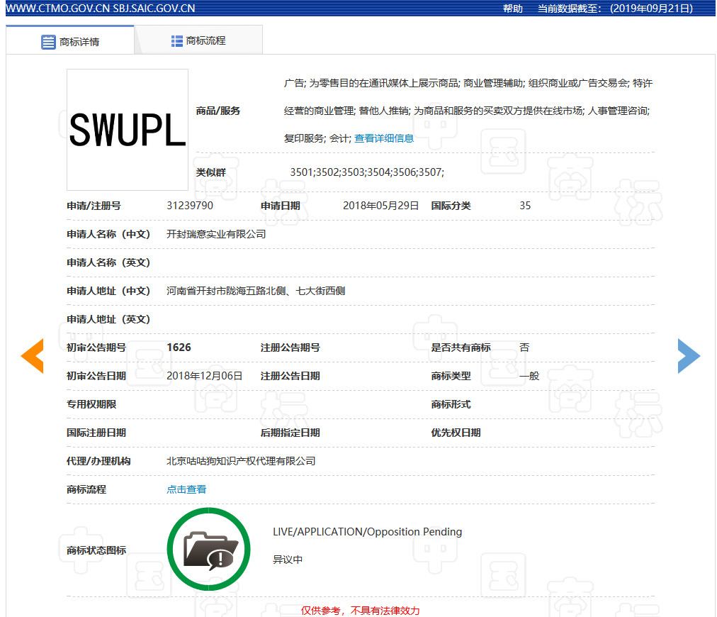 西南政法大學(xué)SWUPL商標(biāo)被搶注？