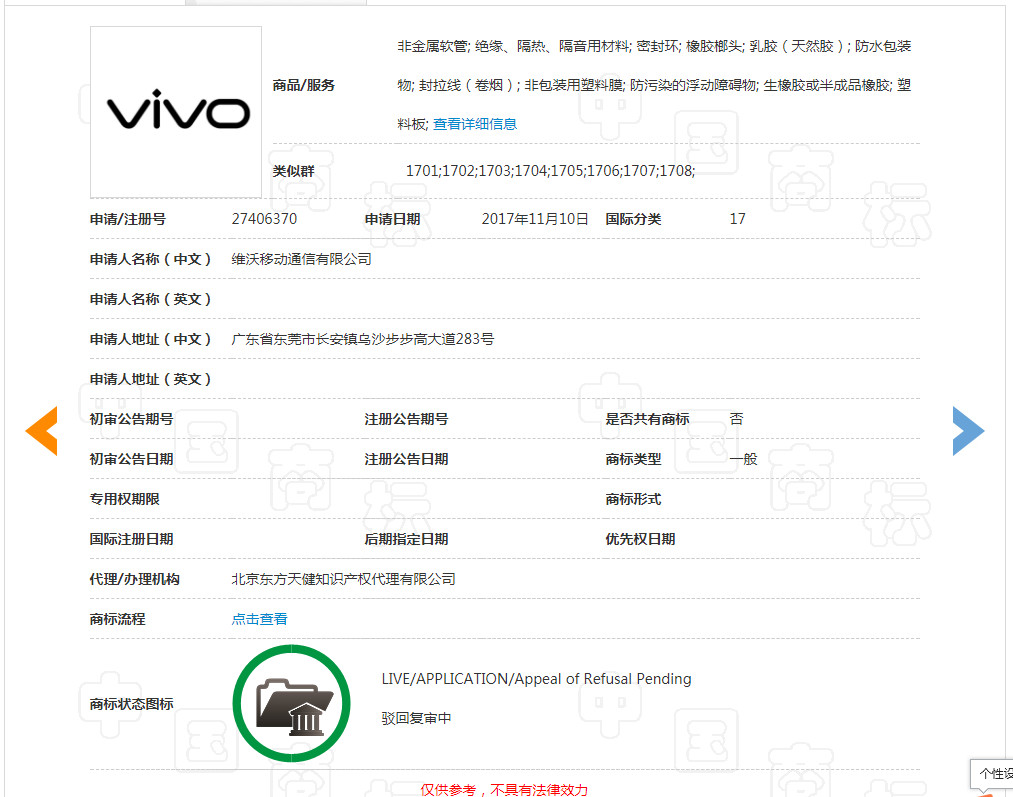 4080件商標(biāo)保駕護(hù)航的VIVO，這件“VIVO”商標(biāo)卻被駁回了！