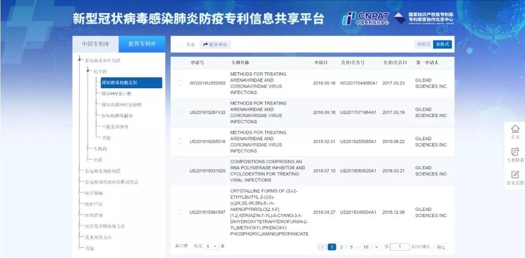 剛剛！新型冠狀病毒感染肺炎防疫專利信息共享平臺正式上線