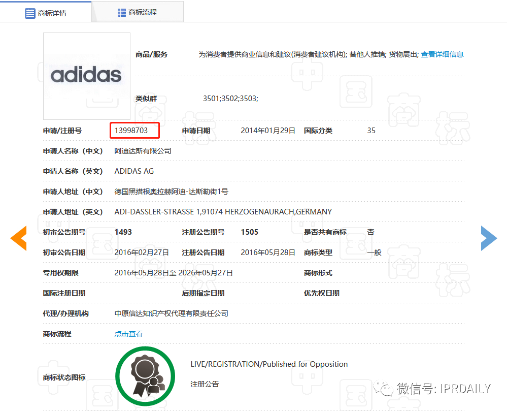 肖像商標被駁回！帶有adidas商標的衣服惹了禍