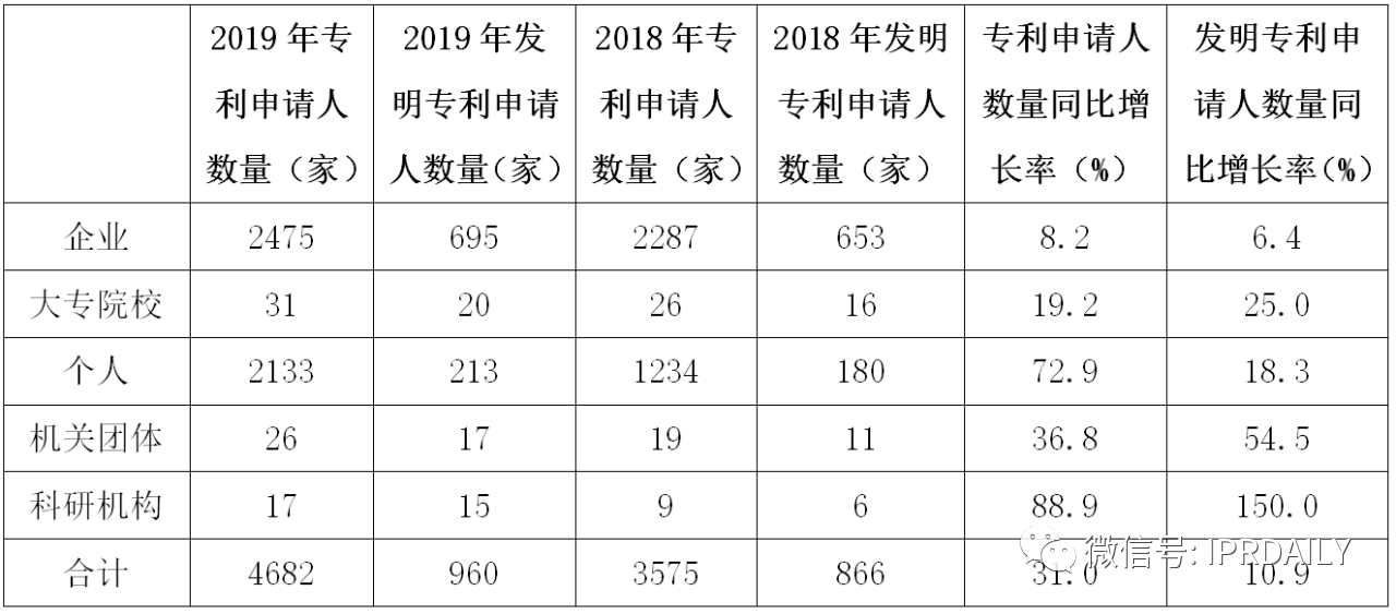 廣州市白云區(qū)2019年專利數(shù)據(jù)分析報告