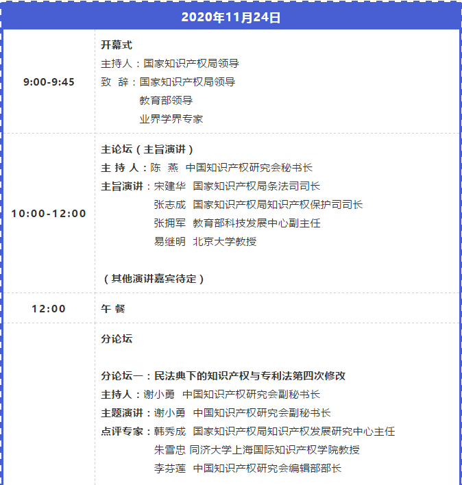 中國知識(shí)產(chǎn)權(quán)學(xué)術(shù)年會(huì)（第二輪）將于11月24日在京舉辦！