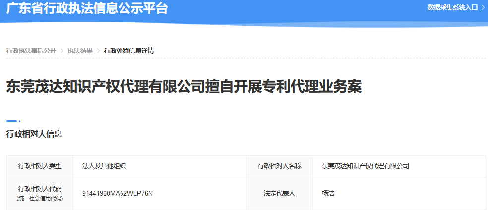 最新！廣東4家機構因擅自開展專利代理業(yè)務、從事非正常專利申請被罰