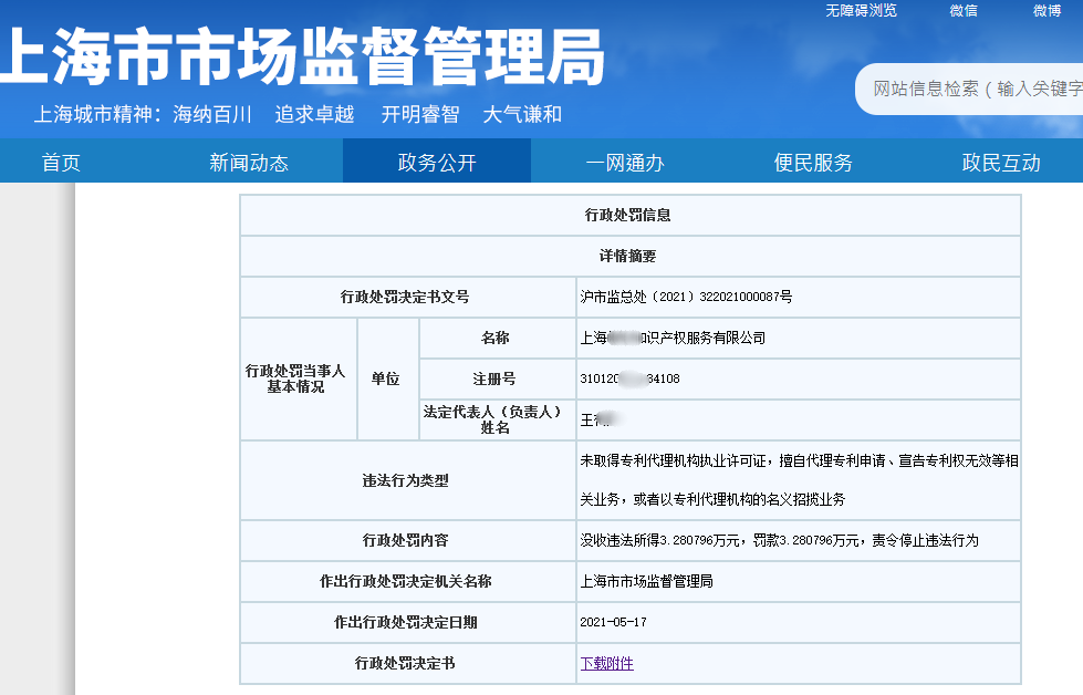 3家企業(yè)因擅自開展專利代理業(yè)務被處罰！