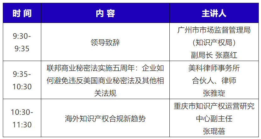 今天9:30直播！企業(yè)知識(shí)產(chǎn)權(quán)國(guó)際合規(guī)培訓(xùn)