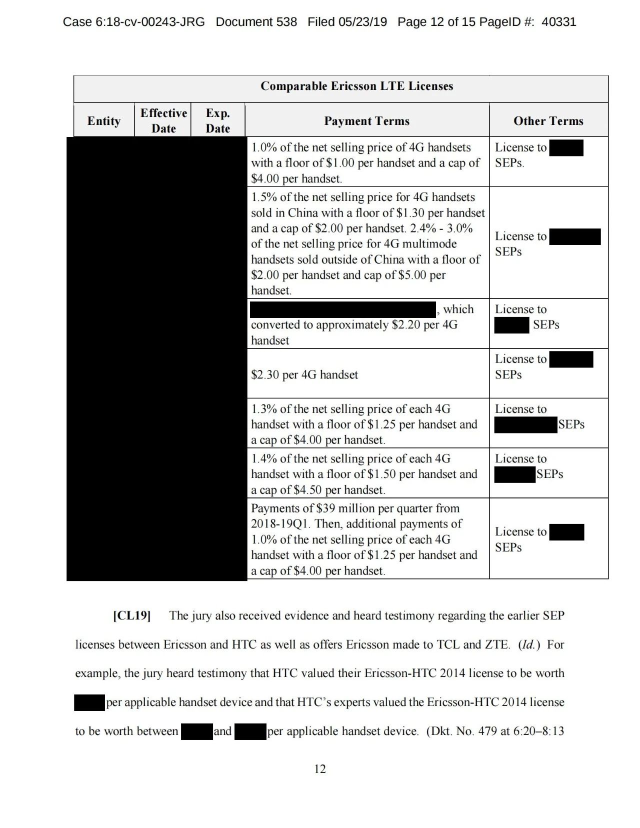 美國第五巡回上訴法院二審判決認(rèn)定愛立信符合FRAND承諾