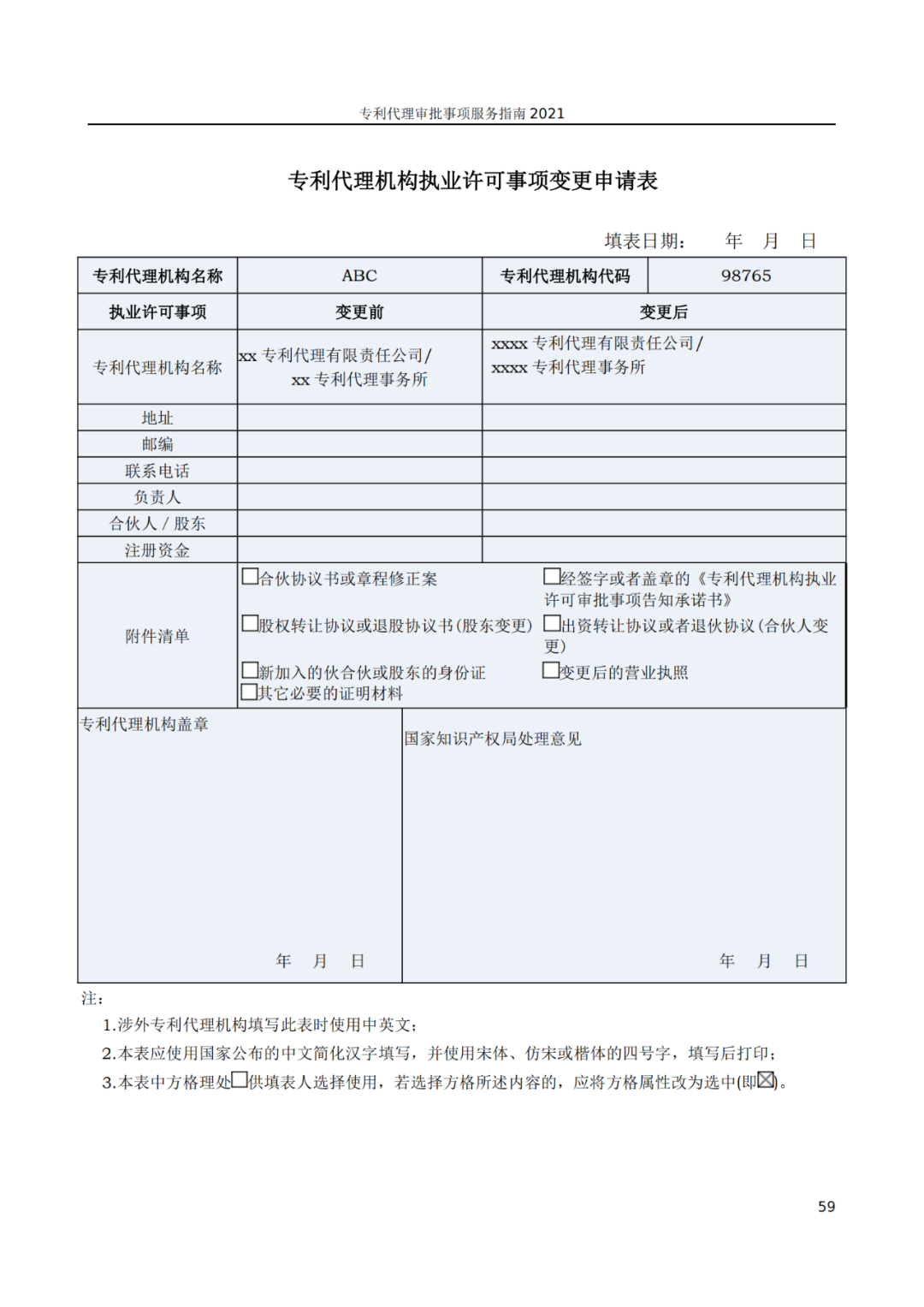 最新！2021年專利代理審批事項服務(wù)指南發(fā)布