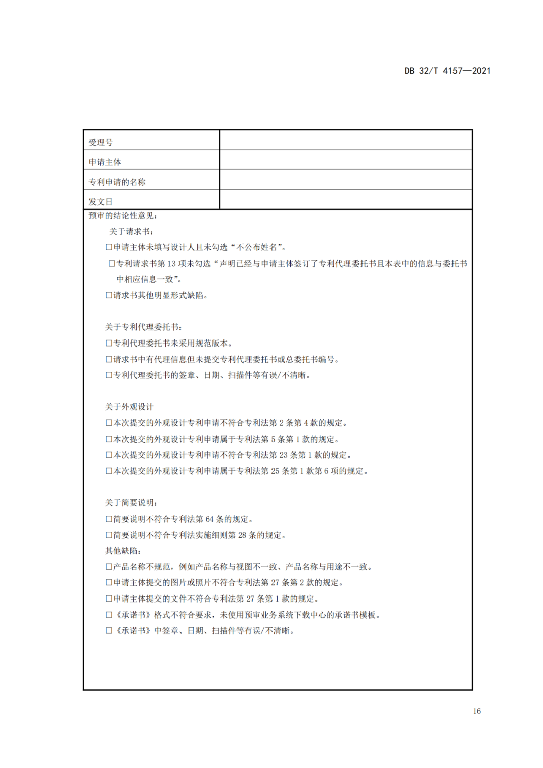 《專利申請預(yù)審規(guī)范》地方標(biāo)準(zhǔn)發(fā)布，將于2022.1.9日起實(shí)施！