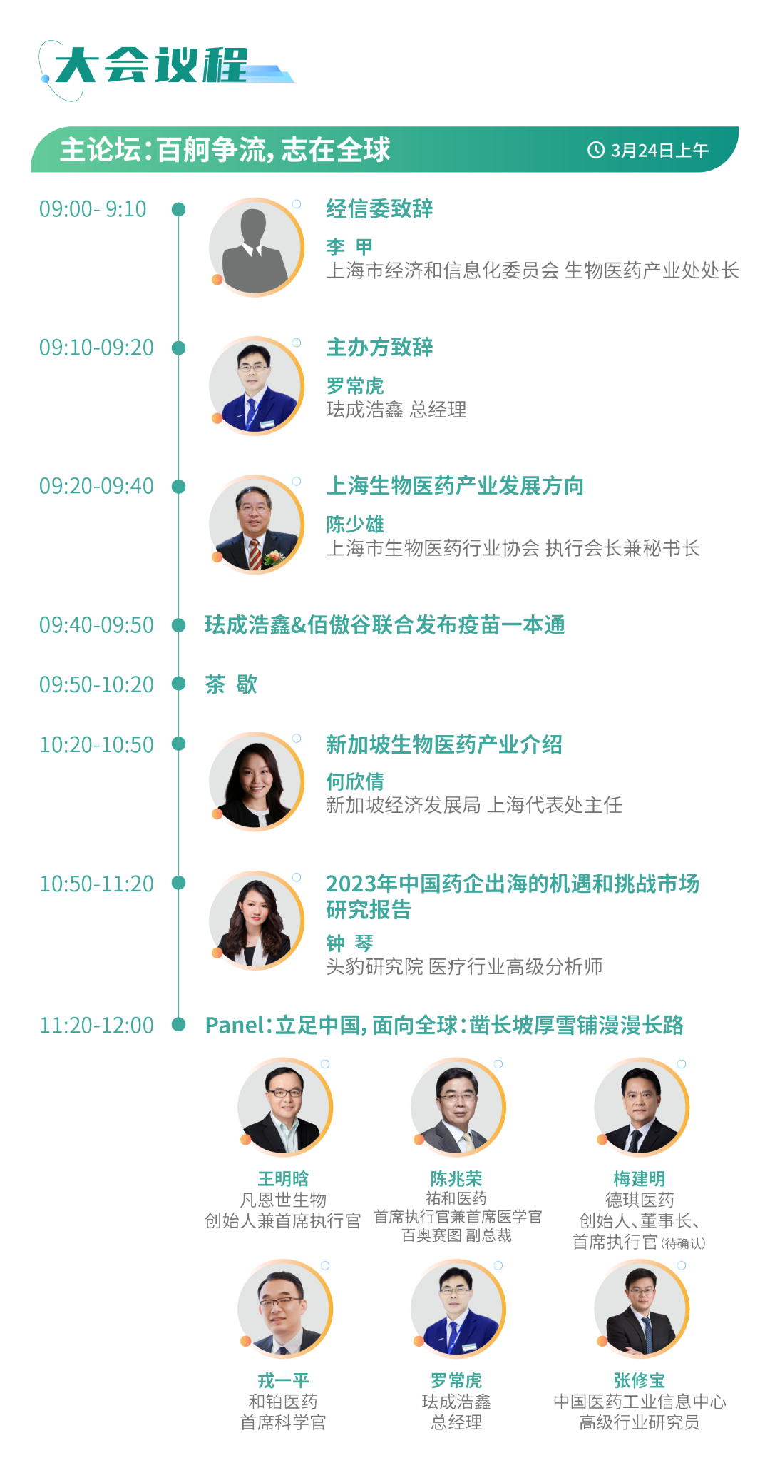 最新議程 | 聚焦創(chuàng)新出海 助推數(shù)智工藝發(fā)展！藥企、CRO/CDMO、資本和駐外使館等百余家企業(yè)參會(huì)