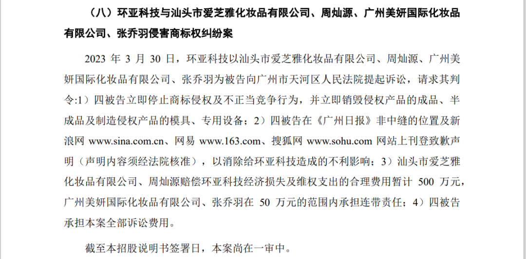 擬IPO企業(yè)一年提起7起知產訴訟，索賠2450萬元