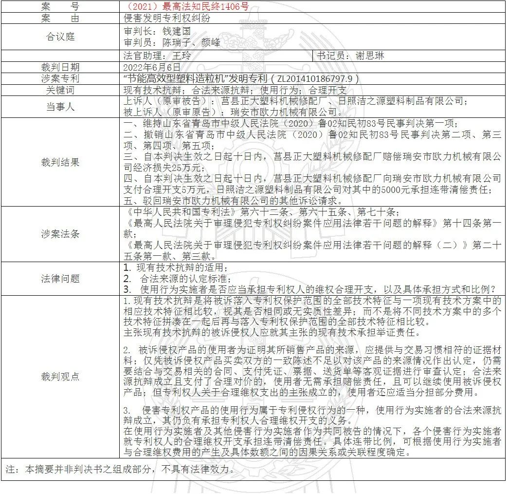 合法來源抗辯成立可視情判令使用者負擔(dān)維權(quán)合理開支