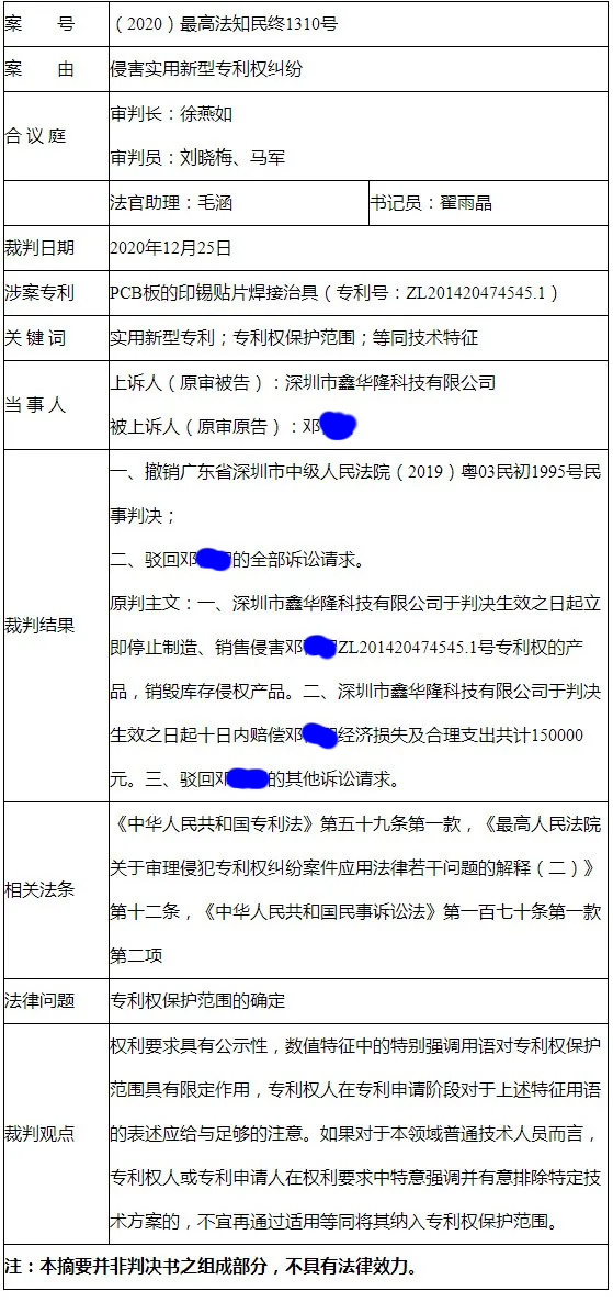 特意排除規(guī)則對等同原則適用的限制 | 附判決書