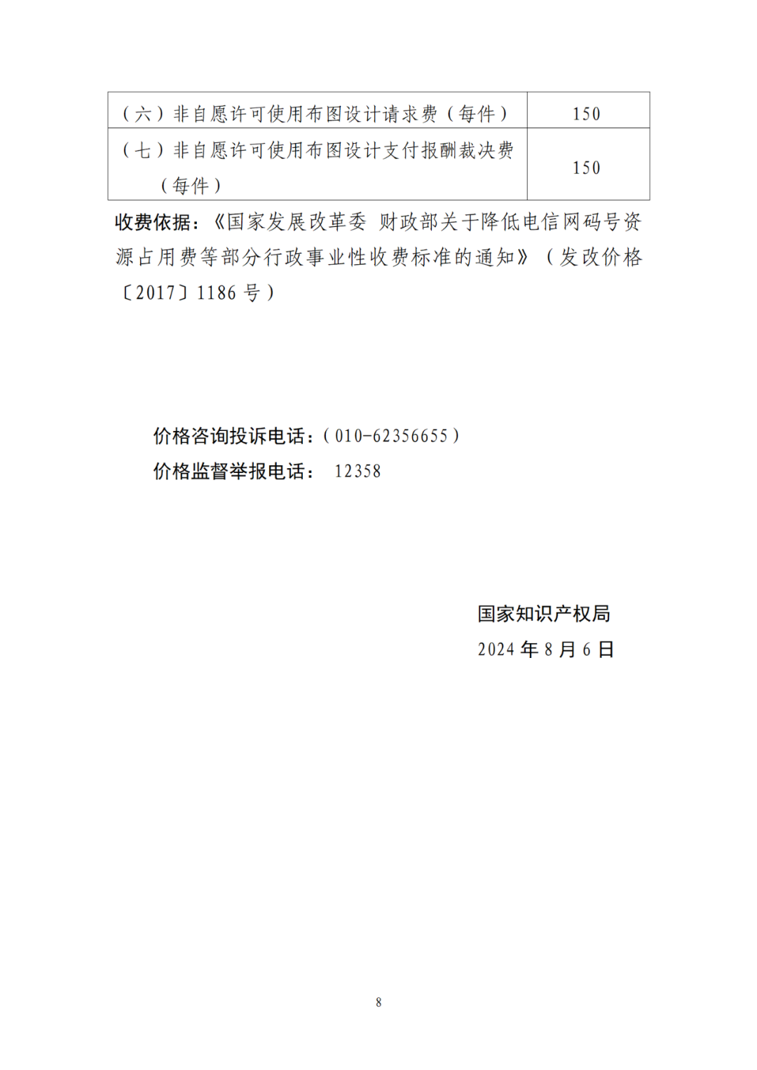 最新公布！專利收費、集成電路布圖設計收費標準