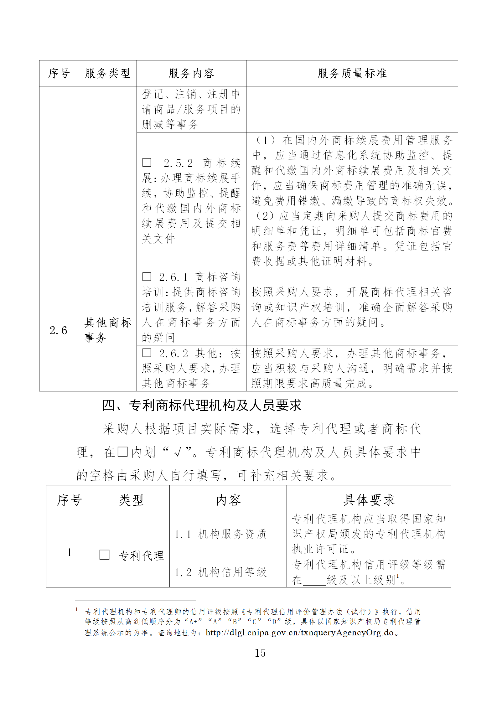 《專利商標代理服務政府采購需求標準（征求意見稿）》全文發(fā)布！