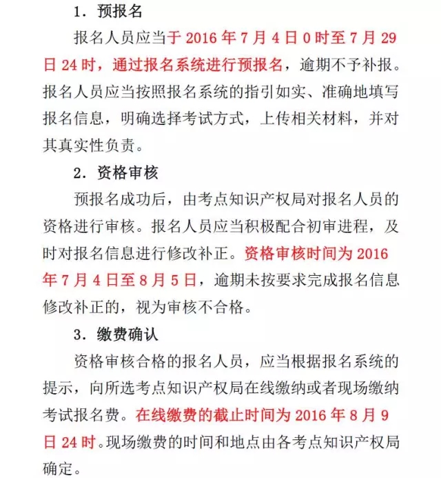 關(guān)于2016年全國(guó)專利代理人資格考試的重要通知