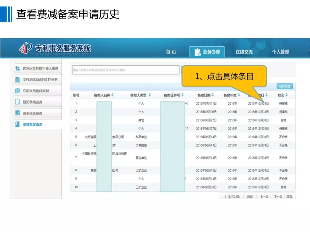 【重要資料】專利費減備案系統(tǒng)使用手冊及培訓(xùn)PPT （完整版）