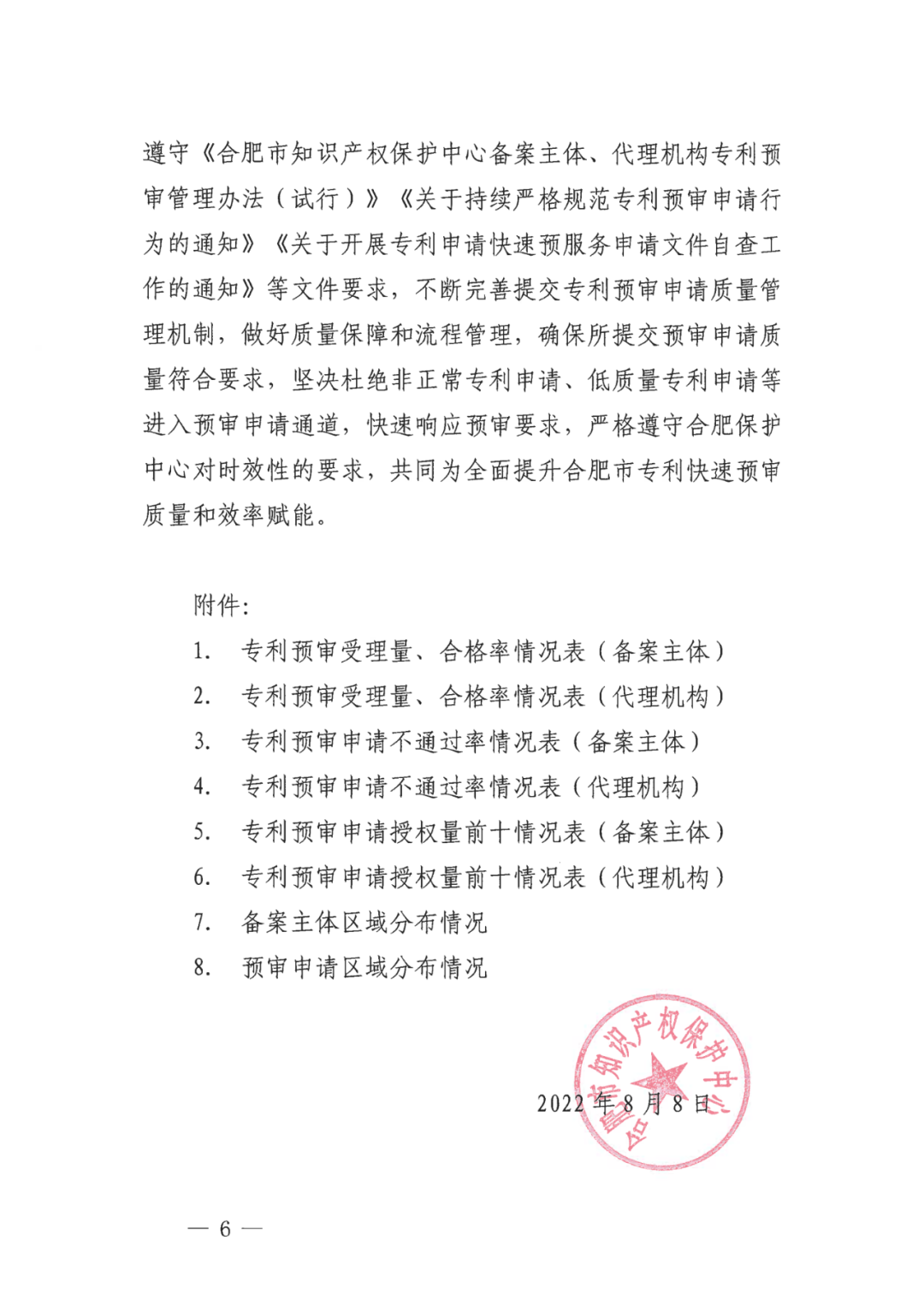 中國(guó)（合肥）知識(shí)產(chǎn)權(quán)保護(hù)中心2022年上半年專利預(yù)審申請(qǐng)合格率為71%